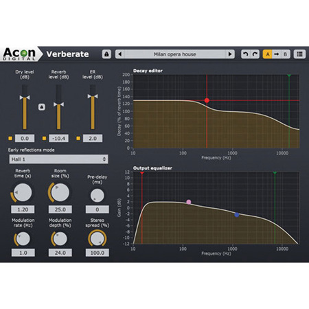 Acon Digital Verberate Surround Reverb Software Plug-In, Electronic Download