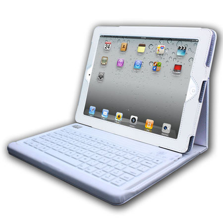 Adesso Compagno 2 - Bluetooth 3.0 Keyboard with Carrying Case for iPad 2, White