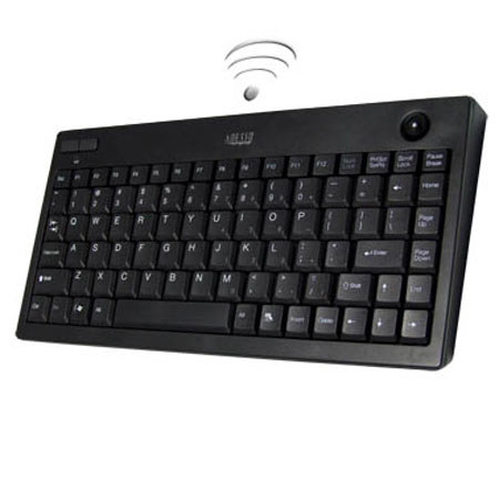 Adesso WKB-3100UB 2.4 GHz RF Wireless Mini Trackball Keyboard