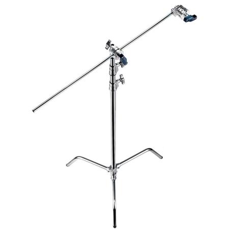 Avenger 40" C-Stand, Silver Steel 33 Kit Stand, with D200 2" Grip and D520 40" Extension Grip Arm