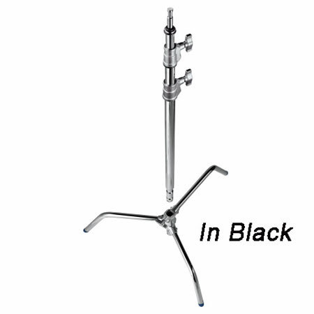 Avenger 2016DCB 20" Lightstand w/Turtle Base,Blk Steel.