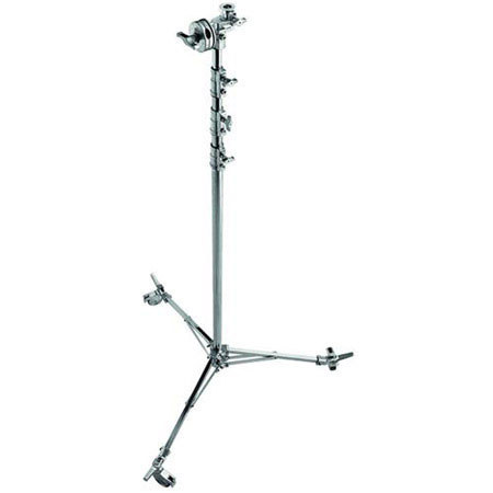 Avenger 14.2' Overhead Stand 43 with Grip Head / Braked Wheels, 4 Sections, 3 Risers, Chrome Steel