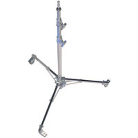 Avenger Heavy Duty 9.8' Baby Roller Lightstand with 5/8" Mounting Stud, Double Riser, Chrome Steel Base / Aluminum Risers.