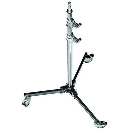 Avenger 8.17' Roller Stand 17 with Folding Base, 3 Sections, 2 Risers, Chrome