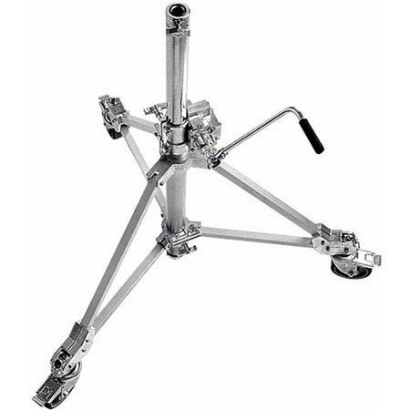 Avenger 5.74' Strato Safe 18 Stand with Braked Wheels, 2 Sections, 1 Riser, Chrome Steel
