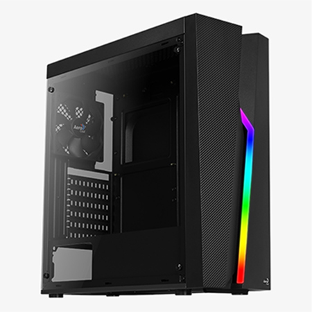 AeroCool Bolt RGB Mid Tower Case, Black