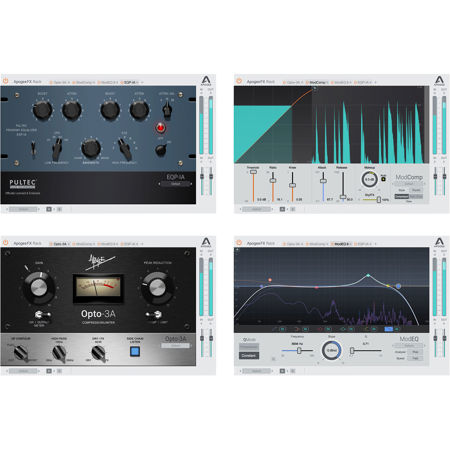 Apogee Electronics FX Rack Complete Bundle with EQP-1A, Opto-3A, ModEQ 6 and ModComp Plug-In, Download Version