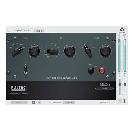 Apogee Electronics FX Rack Pultec MEQ-5 Midrange Plug-In, Download Version