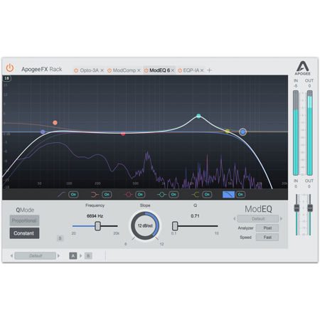 Apogee Electronics ModEQ 6, FX Rack 6-Band Visual Equalizer Plug-In, Version 1, Download