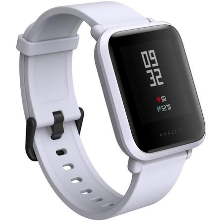 AmazFit Bip Smartwatch with White Cloud Case and White Silicone Band