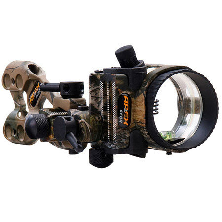 Apex Gear Axim 4 Light 4-Pin Bow Sight, 0.019" Dia, Realtree APG Camo