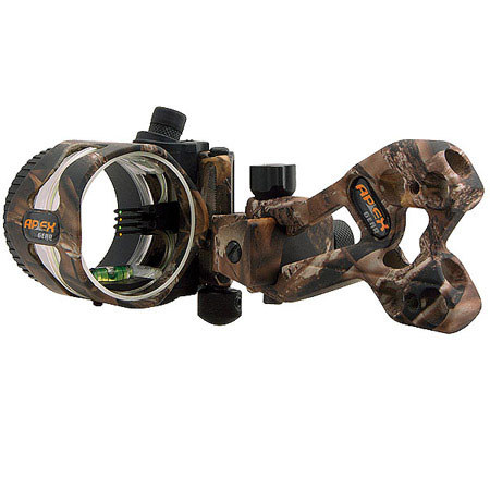 Apex Gear Axim 4 Light 4-Pin Bow Sight, 0.019" Dia, Realtree Lost Camo
