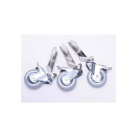 American Grip 3/4" Leg Adapter Wheels, 3", Set of 3, Open Box