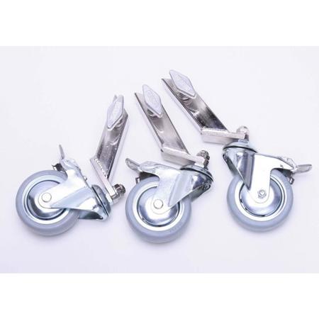 American Grip 1-1/4" Leg Adapter Wheels, 4", Set of 3