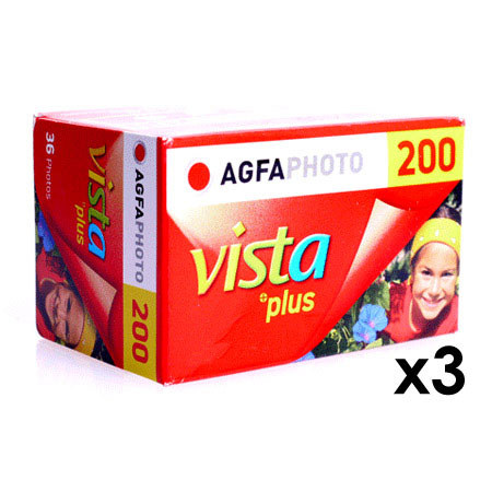 AgfaPhoto Vista Plus 200 Flexible Film, 3 Pack