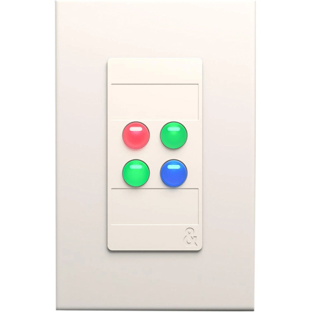 Allen & Heath IP4 4-Button Programmable Decora Wallplate Controller White