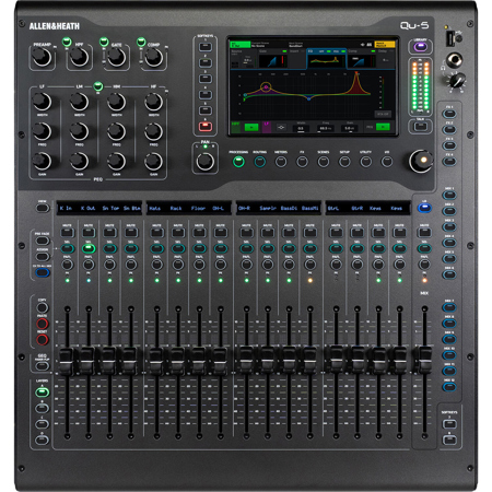 Allen & Heath Qu-5 36-Channel/12-Bus Digital Mixer with 16+1 Motorized Faders