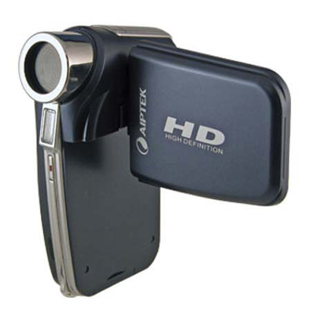 Aiptek A-HD 720P SDHC Card Camcorder, 2x D-Zoom, Blue
