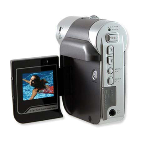 Aiptek IS-DV2 Gun Metal Digital SD Memory Card Camcorder with 3MP CMOS Sensor, 1.5" TFT LCD, MP3 Player, 4x Digital Zoom