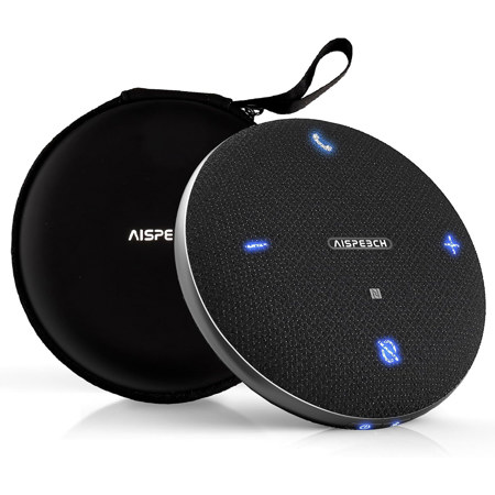 AISpeech M4 Noise Cancelling 360 Degree Conference Speakerphone Black