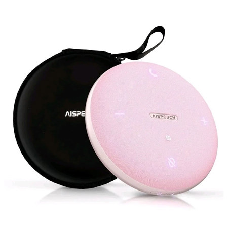 AISpeech M4 Noise Cancelling 360 Degree Conference Speakerphone Pink