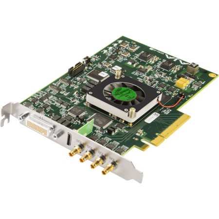 AJA KONA 4 4K, 2K, 3G/Dual-Link HD/HD/SD 10-Bit PCIe Card, HDMI 1.4a Output with Bracket, Breakout Box, 3x Cables