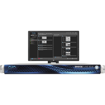 AJA BRIDGE LIVE 3G-8 8x Bi-Directional 3G-SDI I/O 1RU Turnkey System