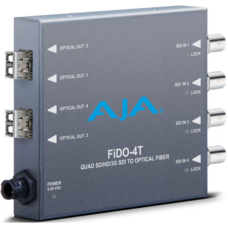 AJA FIDO 4 Channel 3G-SDI to LC Optical Fiber Transmitter