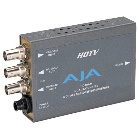 AJA HD10AM HD/SD 8-Channel AES Embedder/Disembedder
