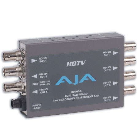 AJA 1x6 HD/SD Dual Rate Distribution Amplifier