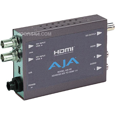 AJA Hi5 3D 3G/HD-SDI to HDMI 1.4a Mini Converter with Power Supply