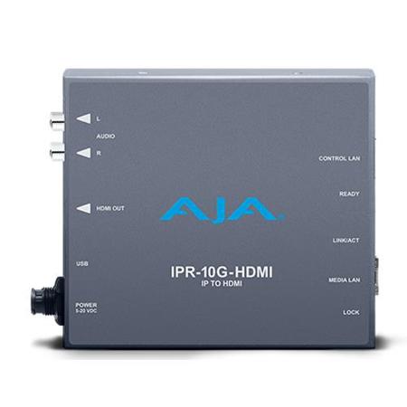 AJA IPR-10G-HDMI Bridging SMPTE ST 2110 Video and Audio to HDMI Converter