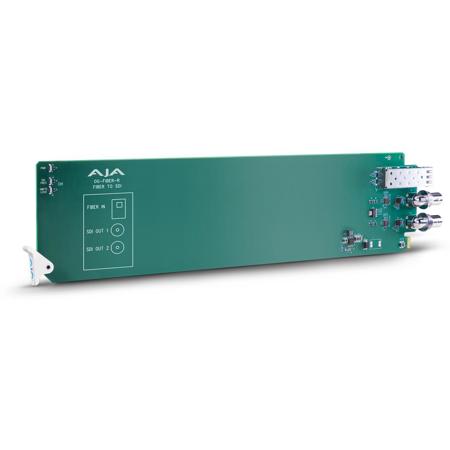 AJA openGear 1-Channel Fiber to SDI Converter, Requires 2x Slots in Frame