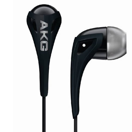 AKG K340 In-Ear Headphones, Black Licorice