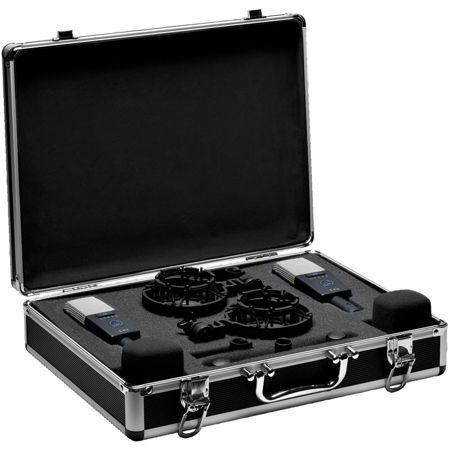 AKG C414 XLS Matched Pair Multi-Pattern Large-Diaphragm Studio Condenser Microphone, Set of 2