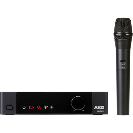 AKG DMS100 4-Channel 2.4GHz Digital Wireless Microphone System with HT100 Handheld Microphone