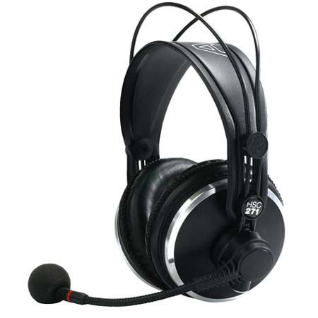 AKG HSC 271 Professional Broadcast Around Ear Headsets with Condenser Microphone