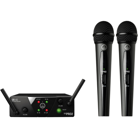 AKG WMS40 Mini Dual Vocal Set Mic System, Band C & D
