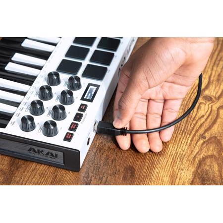 Akai MPK Mini MK3 25-Key MIDI Controller, White MPKMINI3W