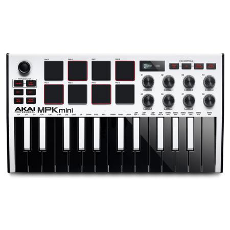 Akai MPK Mini MK3 25-Key MIDI Controller, White