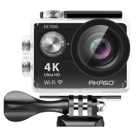 AKASO EK7000 12MP 4K UHD Waterproof Action Camera with Wi-Fi, Black