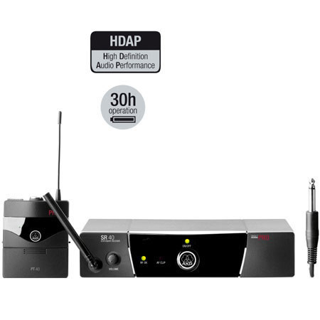 AKG WMS 40 Pro Instrumental Wireless System Set with 660.700 Frequency Range- Channel 45A
