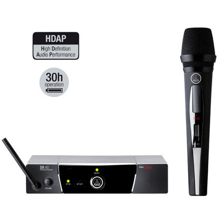 AKG WMS 40 Pro Vocal Wireless System Set with 662.300 Frequency Range -Channel 45C