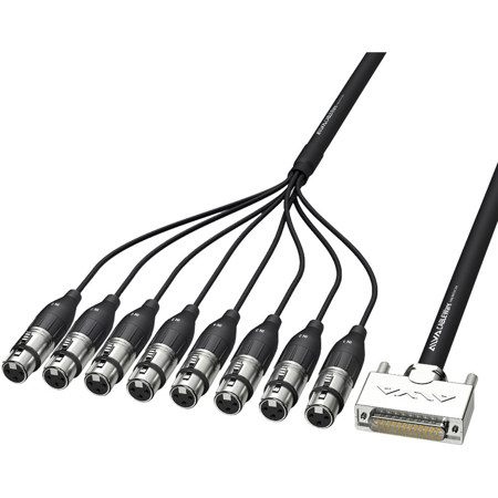 Alva 32.8' Analog Multi-Core Cable, D-Sub25 Male to 8x XLR Female