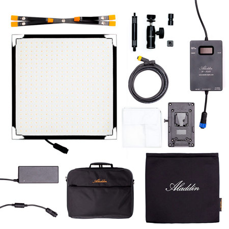 Aladdin Bi-Flex1 Bi-Color Panel Kit with V-Mount Battery Plate and Case