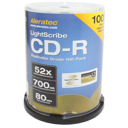 Aleratec CD-R LightScribe 52x Duplicator Grade Discs