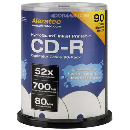 Aleratec Hydroguard, Inkjet Printable CD-R