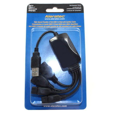 Aleratec High-Speed Flexible USB 2.0 4-Port Hub