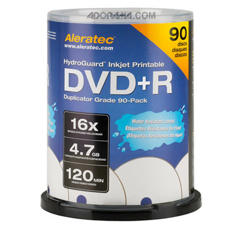 Aleratec HydroGuard, Printable DVD+R 16x Media (90 PK)