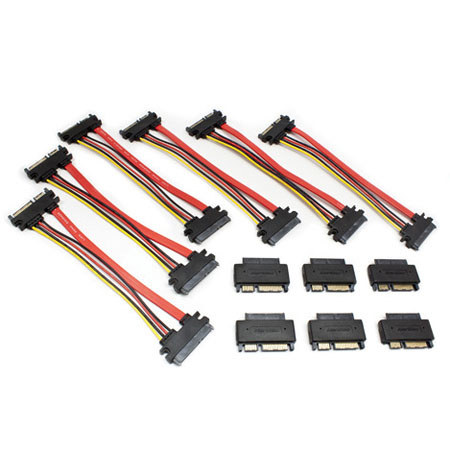 Aleratec MicroSATA to SATA Adapter Cable Bundle, 6 Pack